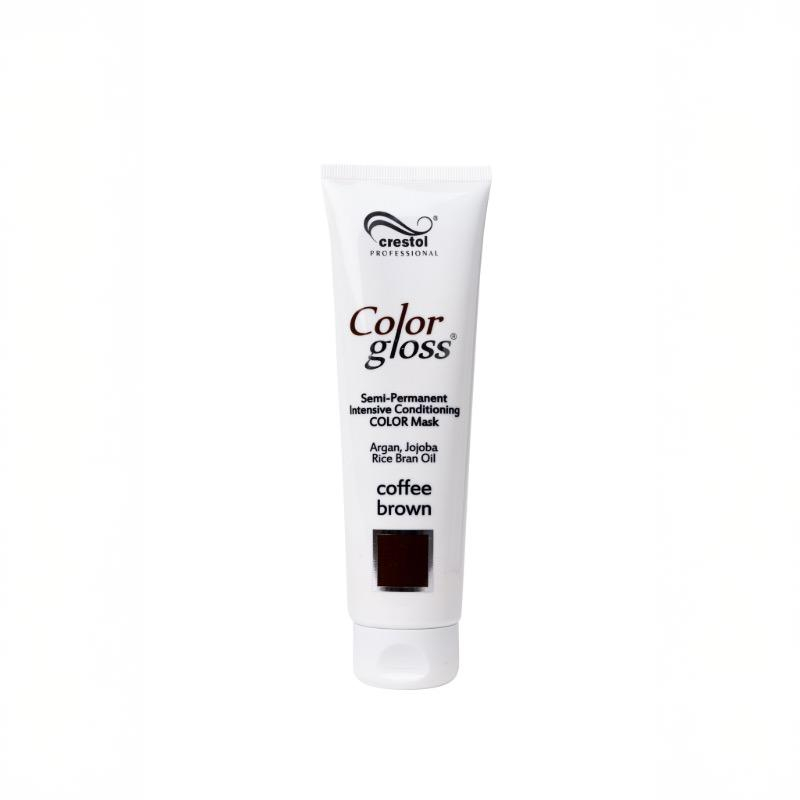 Color Gloss Coffee Brown intensiivinen kevytväri ja syvähoitava hiusnaamio 150ml