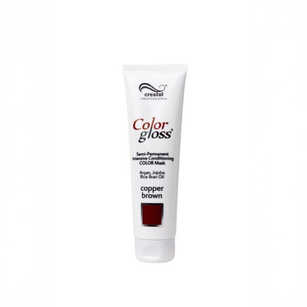 Color Gloss Copper Brown intensiivinen kevytväri ja syvähoitava hiusnaamio 150ml