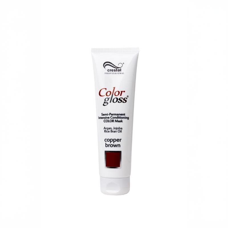 Color Gloss Copper Brown intensiivinen kevytväri ja syvähoitava hiusnaamio 150ml