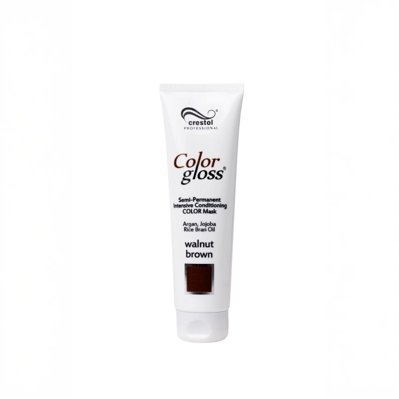 Color Gloss Walnut Brown intensiivinen kevytväri ja syvähoitava hiusnaamio 150ml