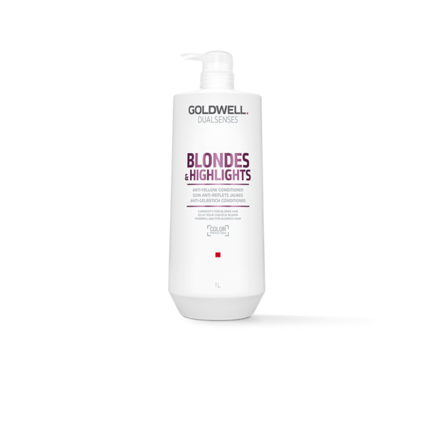 GOLDWELL_DUALSENSES_BLONDES&HIGHL_Anti-Yellow Conditioner _206122 Goldwell Dualsenses Blonde & Highlights Anti-Yellow Conditioner vaaleille ja normaaleille hiuksille 1000 ml