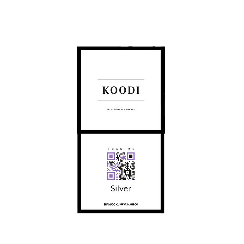 Tuotepaketti sisältää KOODI Silver shampoo 250ml x2
