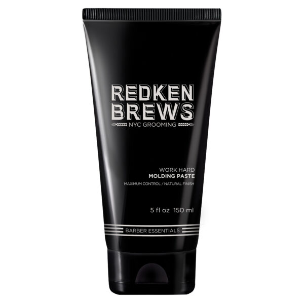 Redken_Brews_Work_Hard_Molding_Paste150_ml Tämä Redken Brewsin Work Hard -muotoilutahna antaa voimakasta pitoa