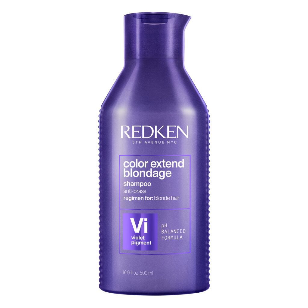 Sävyttävä shampoo vaaleille hiuksille.