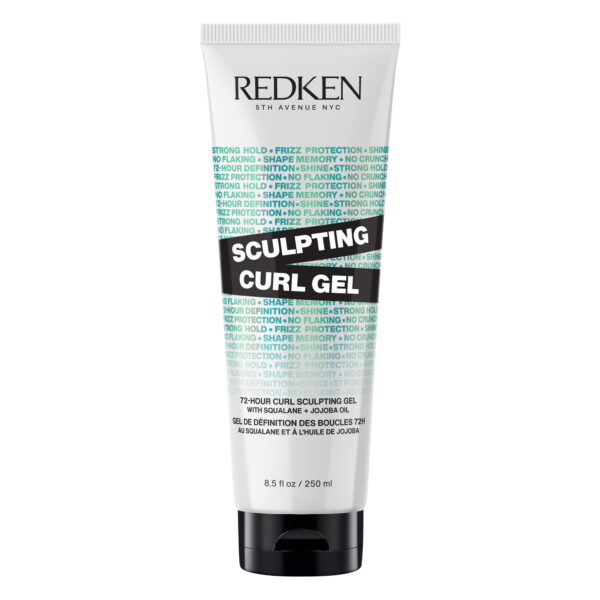 Redkenin Hydrating Sculpting Curl Gel muotoilee kiharat suojaamaan pörröisyydeltä ja antamaan määrittelyä 72 tunnin ajaksi'.