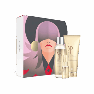 WELLA SP Luxeoil tuotepaketti sisältää Luxeoil hoitava ja suojaava shampoo