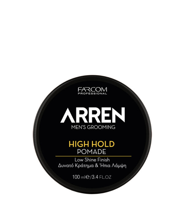 ARREN_POMADE_HIGH_100_FRONT_ Hius/Parta Pomade vahva 100ml