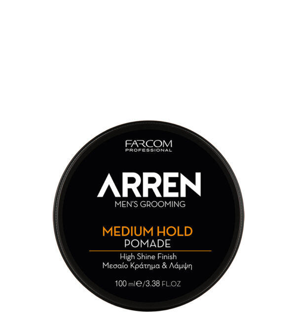 ARREN_POMADE_MEDIUM_100_FRONT Hius/Parta Pomade keskivahva 100ml