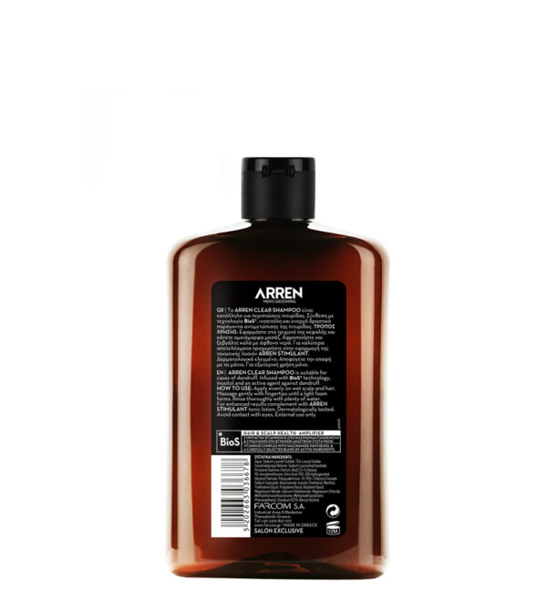 ARREN_SHAMPOO_CLEAR_400_BACK Clear Hilse Shampoo 400ml