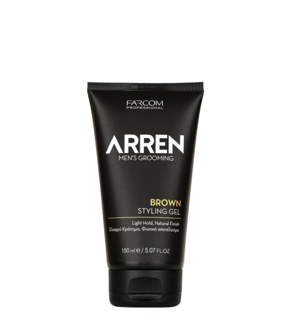 ARREN_STYLING_GEL_BROWN_150_FRONT Ruskea sävyttävä muotoilugeeli