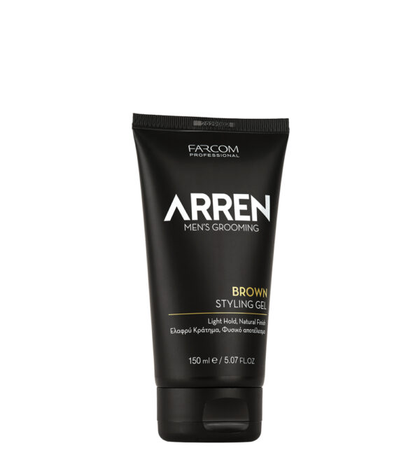 ARREN_STYLING_GEL_BROWN_150_SIDE Brown styling gel 150ml