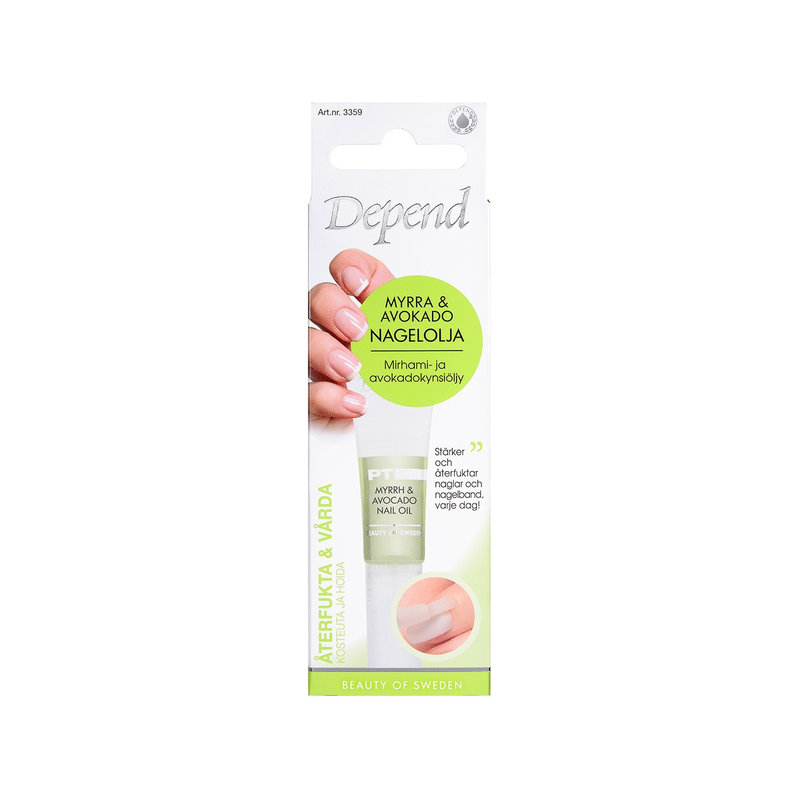 Depend Mirhami- ja Avokadokynsiöljy 5 ml -kynsiöljy kynsien ja kynsinauhojen hoitoon