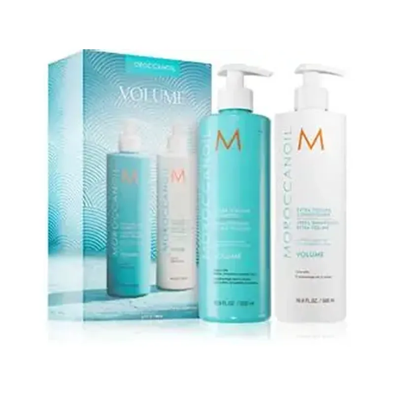 Moroccanoil Extra Volume Shampoo & Conditioner Duo -tuuheuttava shampoo ja hoitoaine hennoille hiuksille 2 × 500 ml